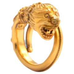Zolotas Gold Chimera Ring Lion Head Terminal
