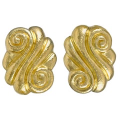 Vintage Zolotas Gold Ear Clips