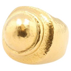 Zolotas Gold Hammered Dome Ring