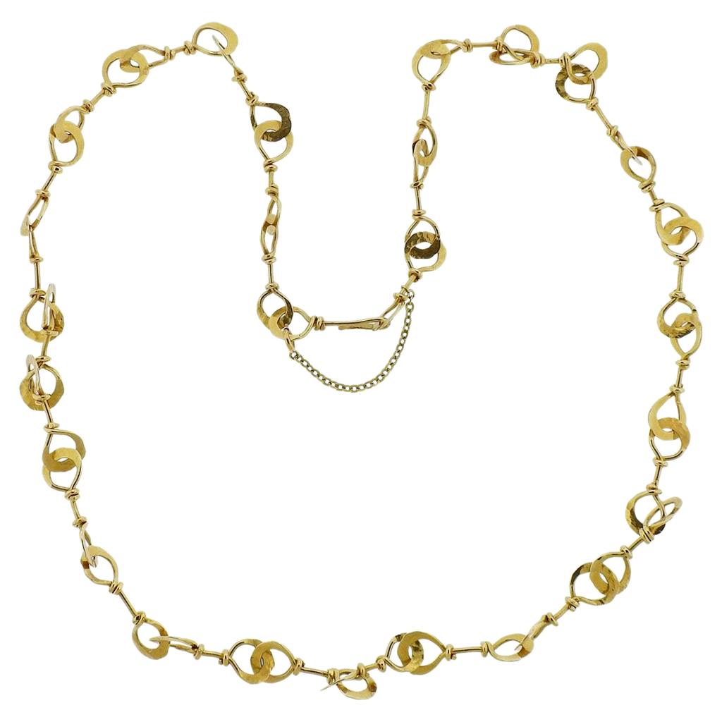 Zolotas Greece Gold Link Necklace