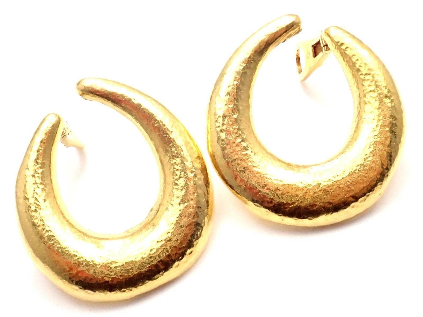 22k Yellow Gold Hoop Earrings by Zolotas Greece. 
These earrings are made for pierced ears.
Details: 
Measurements: 40mm x 37mm
Weight: 30.3 grams
Stamped Hallmarks: Zolotas 22k
*Free Shipping within the United States*
Your Price: $3,500
T1801merd