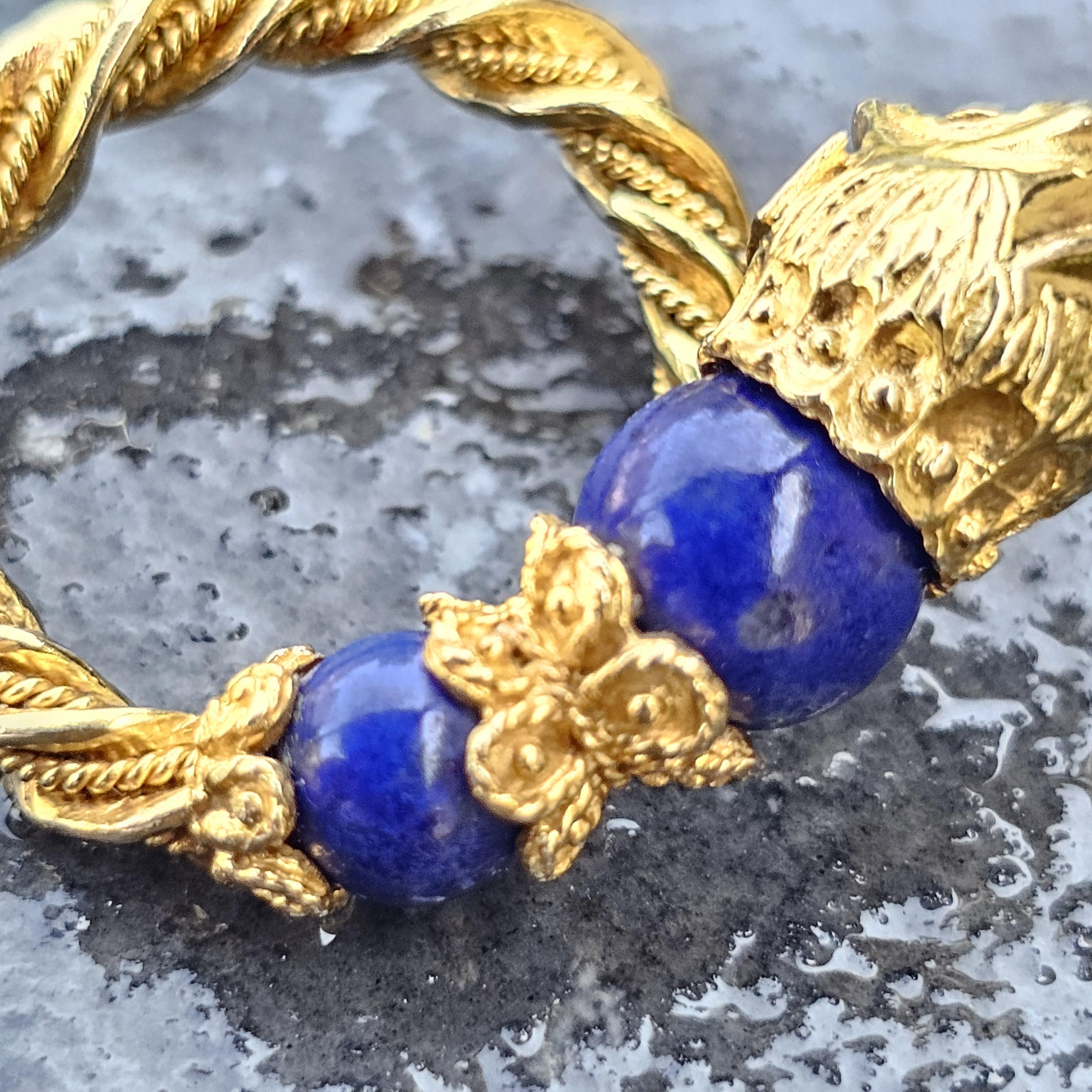 Anello Zolotas Testa di Leone Greco Lapis Oro Giallo 18k 11.3g sz ~7 Regolabile in vendita 6