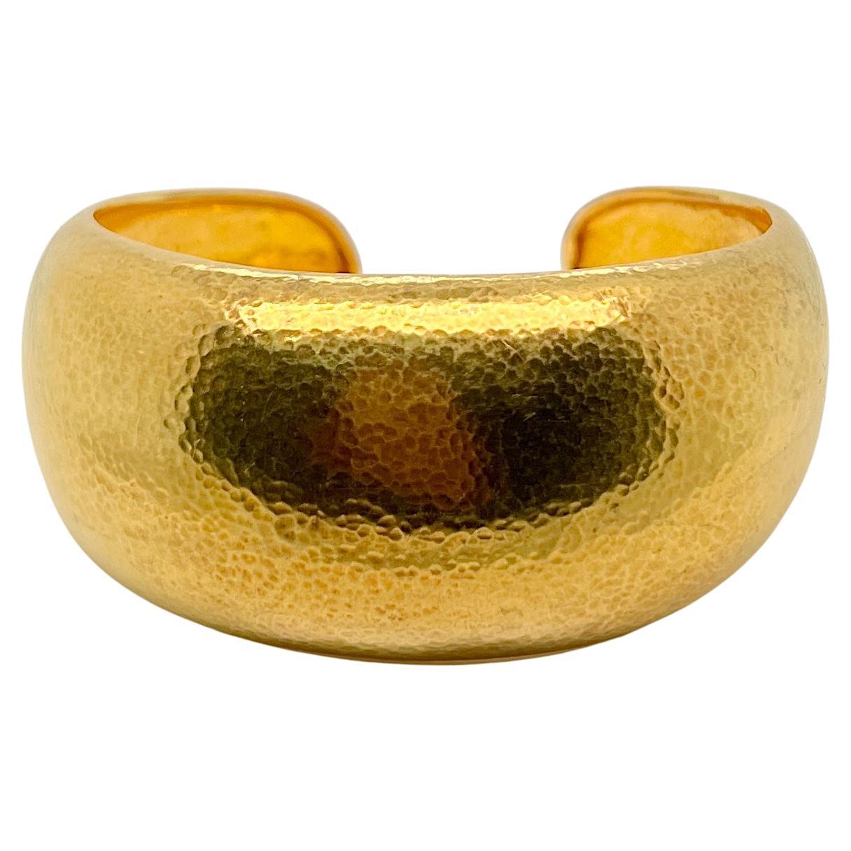 Zolotas Hammered 22k Gold Cuff Bracelet