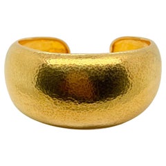 Zolotas Hammered 22k Gold Cuff Bracelet