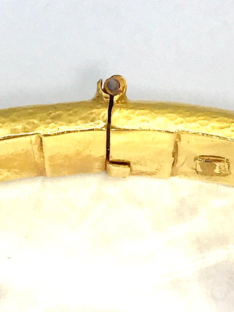 Zolotas Handcrafted 22Kt Flexible Hinged Collar Necklace in Original Neck Folder at 1stDibs