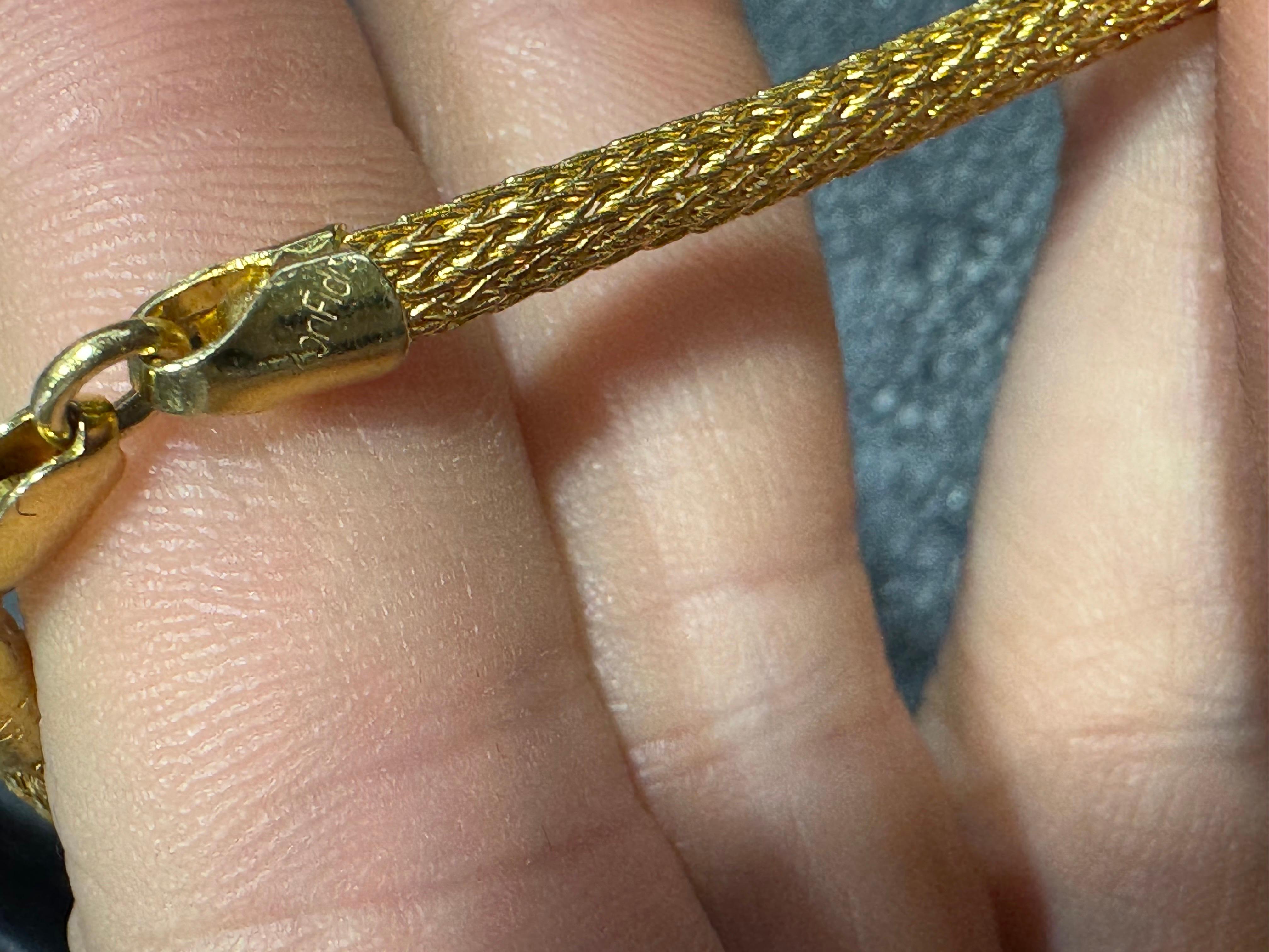 Zolotas Lapis Pendant Necklace 22 Karat Yellow Gold 40.9 grams  For Sale 1