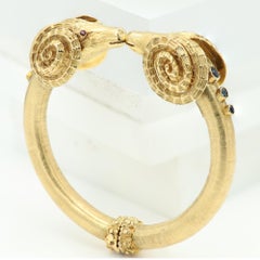 Zolotas Ram's Head Greek Bangle 18k Yellow Gold made in Greece