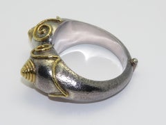 Zolotas Torque Gold and Silver Bracelet