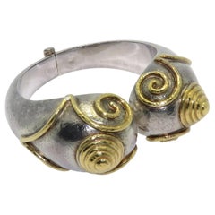 Vintage Zolotas Torque Gold and Silver Bracelet