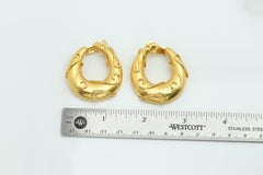 Zolotas Vintage Greek 22k Gold Earring Clips Large Earrings made in Greece