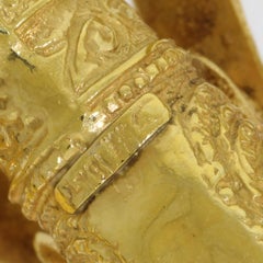 Zolotas Vintage Greek Double Rams Gold Necklace