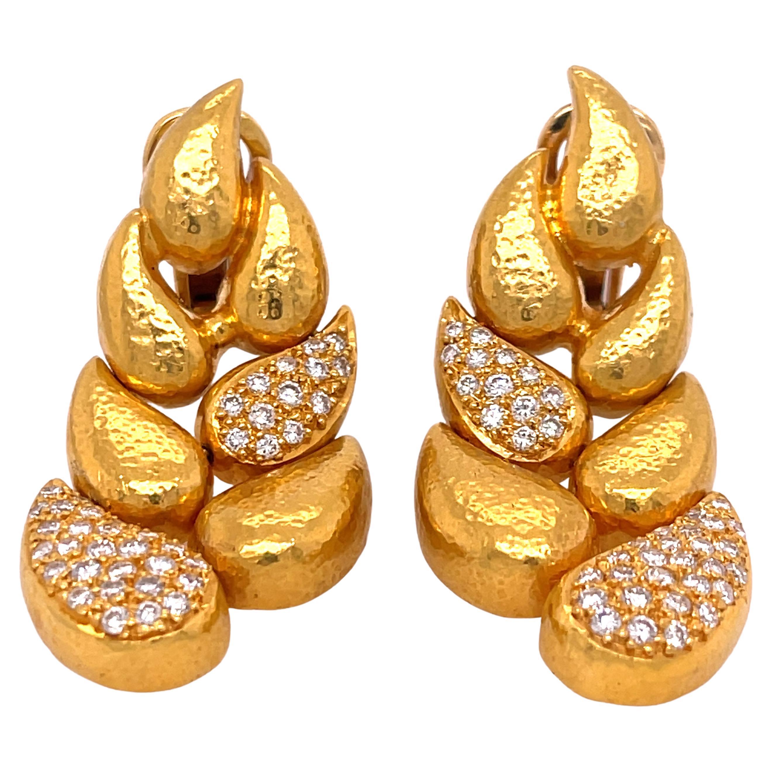 Zolotas Yellow Gold Diamond Earrings