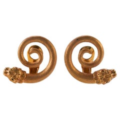 Vintage Zolotzs Greece Chimera Swirl Earrings