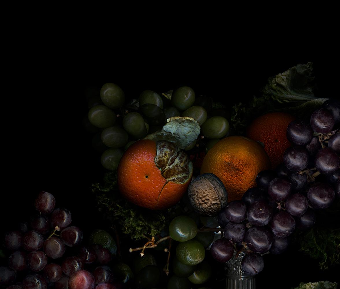 Obst aus meinem Garten #7. Früchte. Digitale Collage-Farbfotografie – Photograph von Zoltan Gerliczki