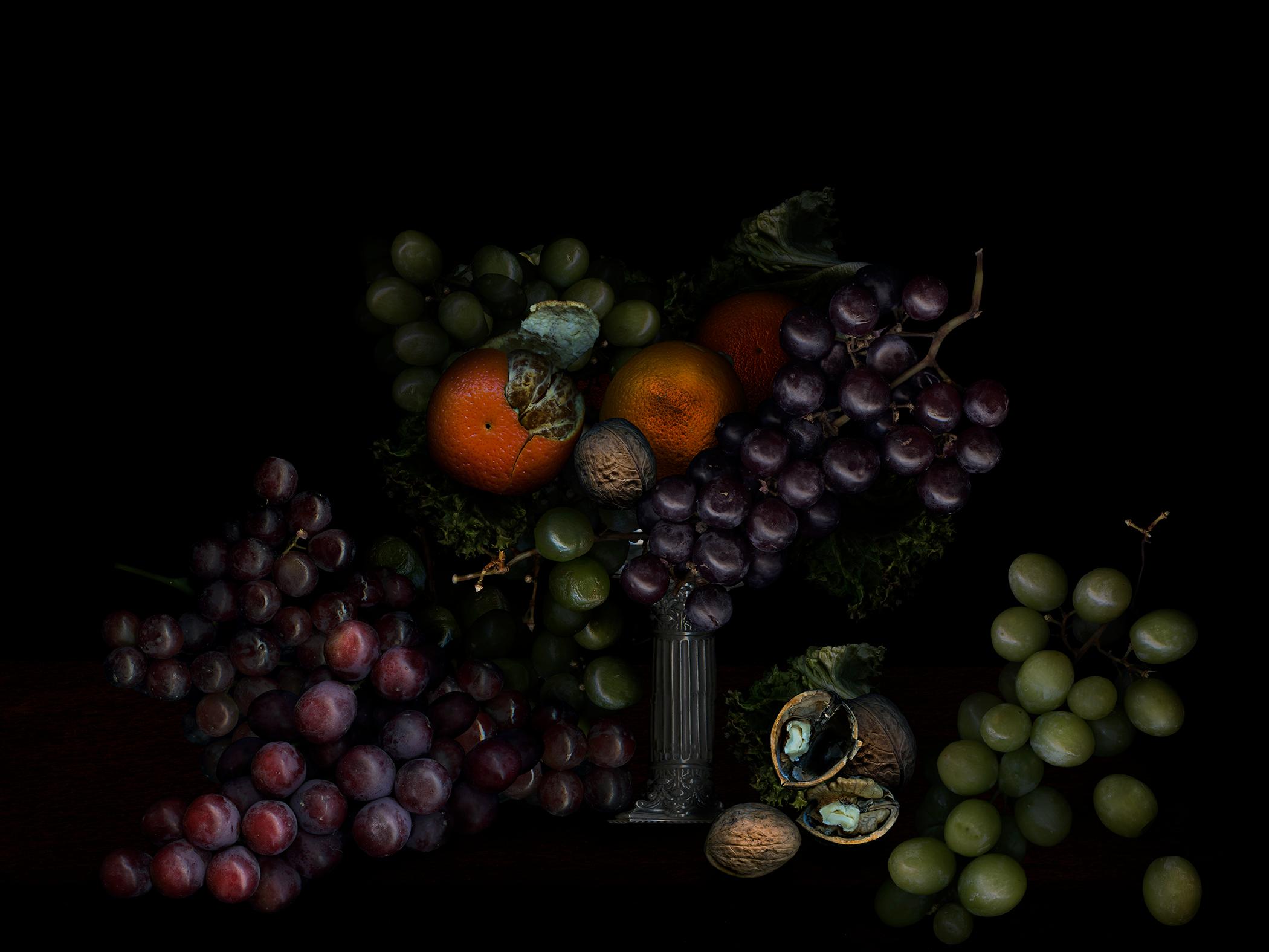 Obst aus meinem Garten #7. Früchte. Digitale Collage-Farbfotografie