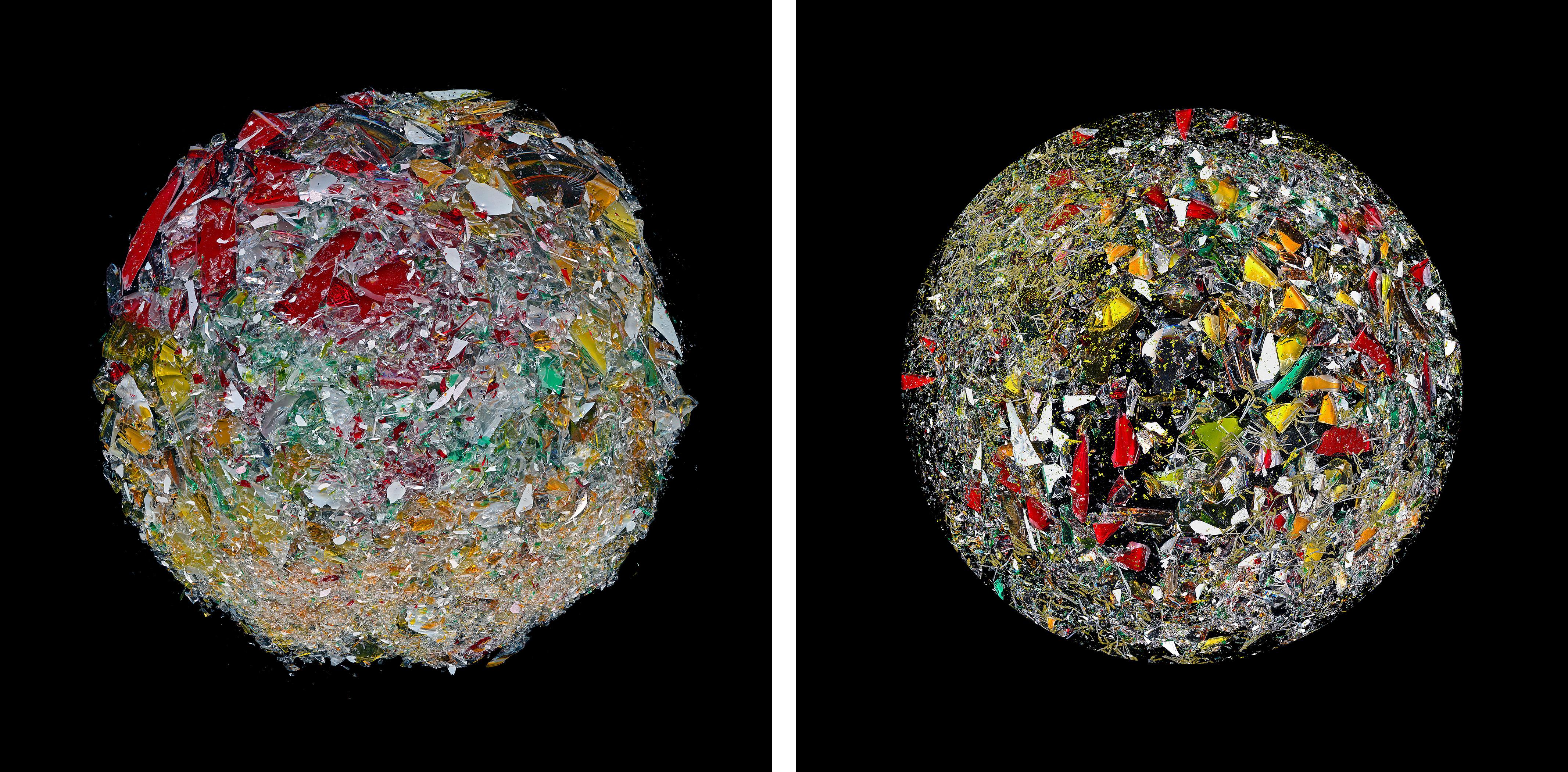 The Broken Mind Olanet & The Racist planet Diptych photographs