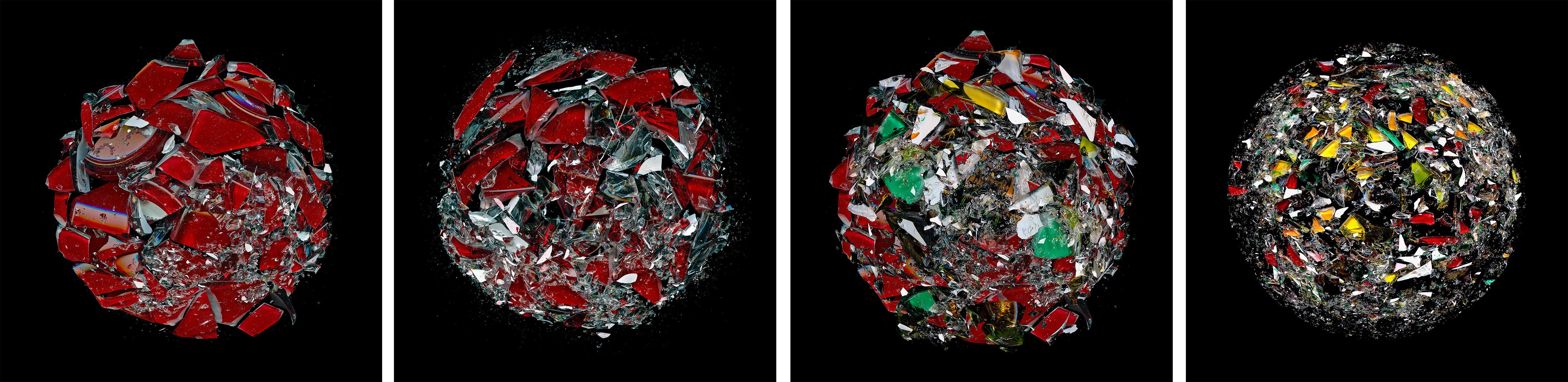 The Broken Planet Series. Set of 4 Photographs. Abstract Digital Collage