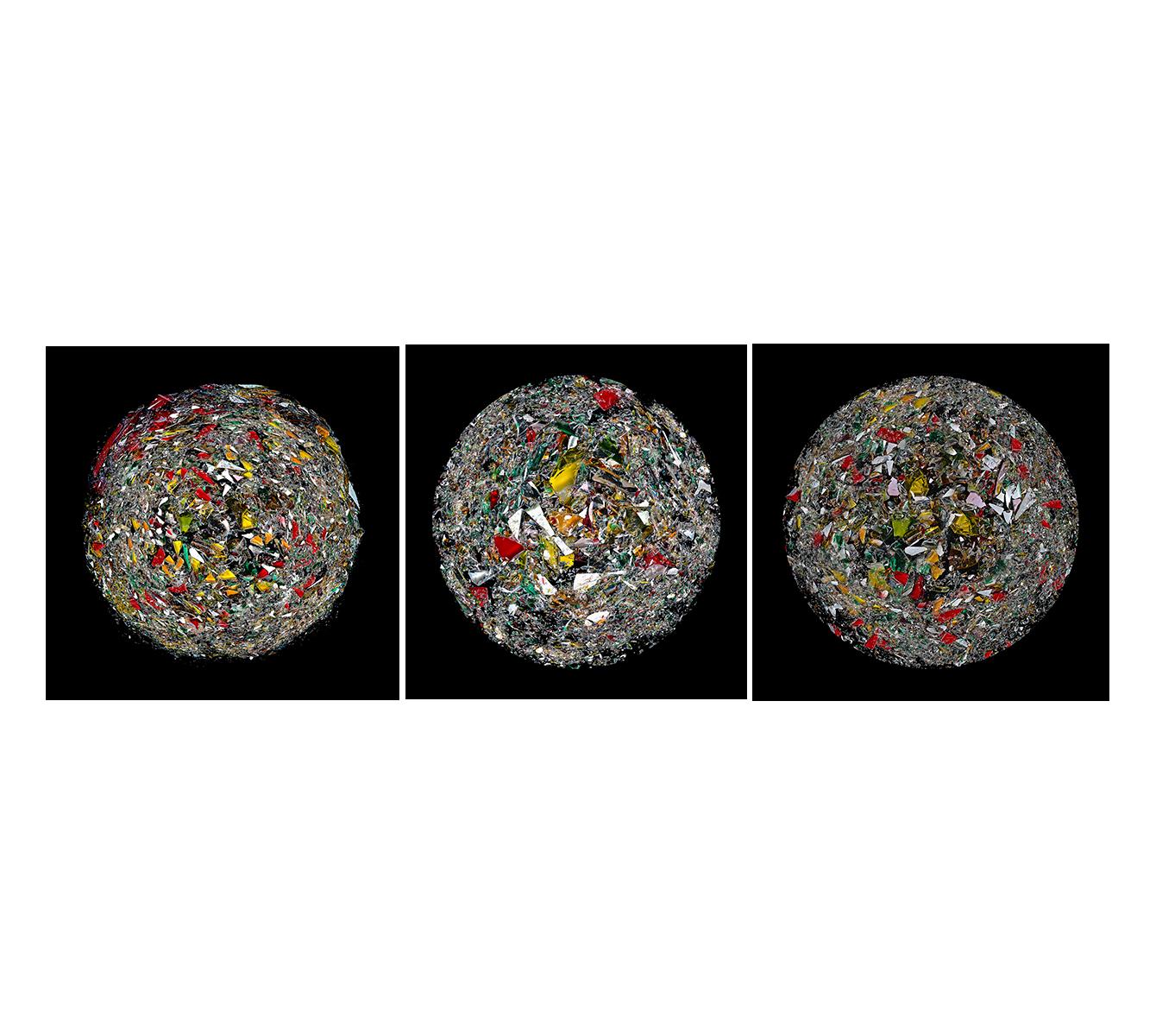 Zoltan Gerliczki Color Photograph - The Broken Planet, The Anger Planet, The Disgust Planet. Digital Photo Collage 