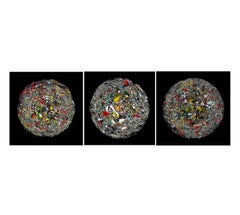 The Broken Planet, The Anger Planet, The Disgust Planet. Digital Photo Collage