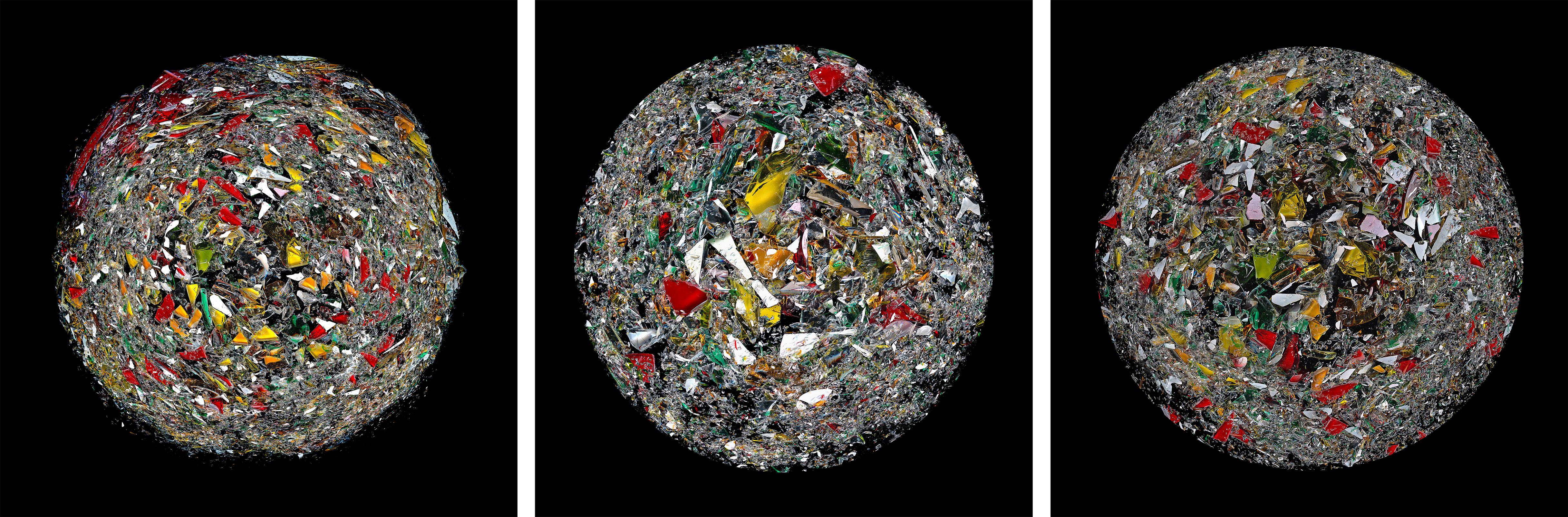 The Broken Planet, The Anger Planet, The Disgust Planet Triptych Photographs