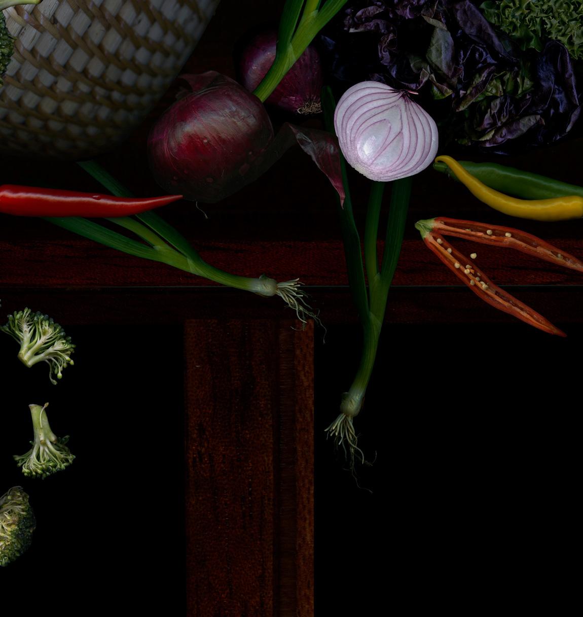 Vegetables from my garden #1  by Zoltan Gerliczki
From the Vegetables from my garden series
Archival Pigment Print 
Image size: 39 in H x 48 in W.
Edition of 9 + 2AP
Unframed
2021

