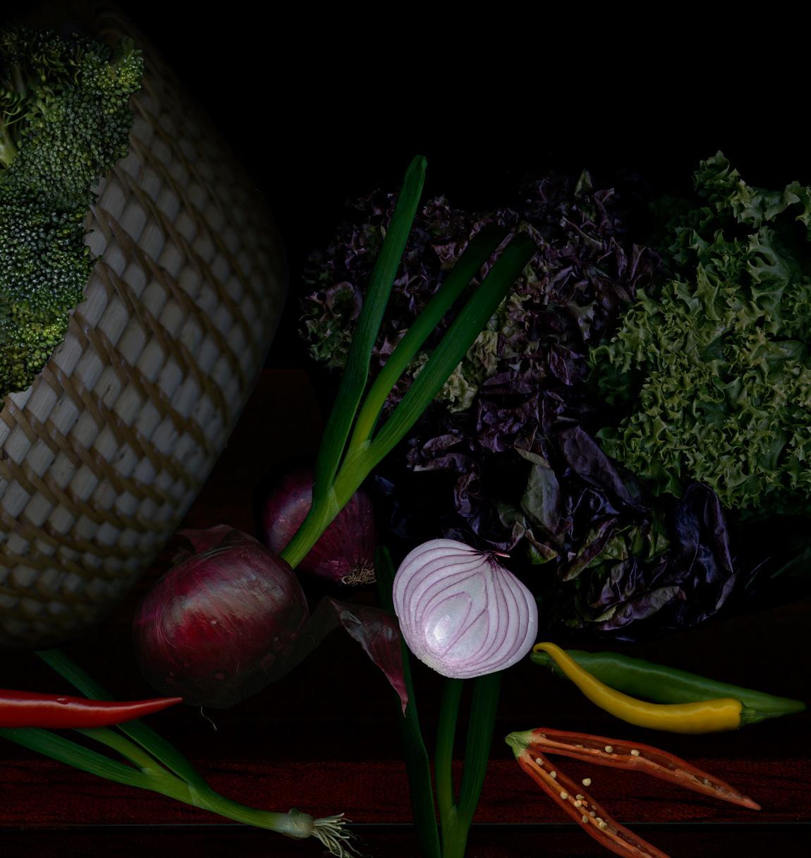 Vegetables from my garden #1 Digital Collage Color Photograph For Sale 1