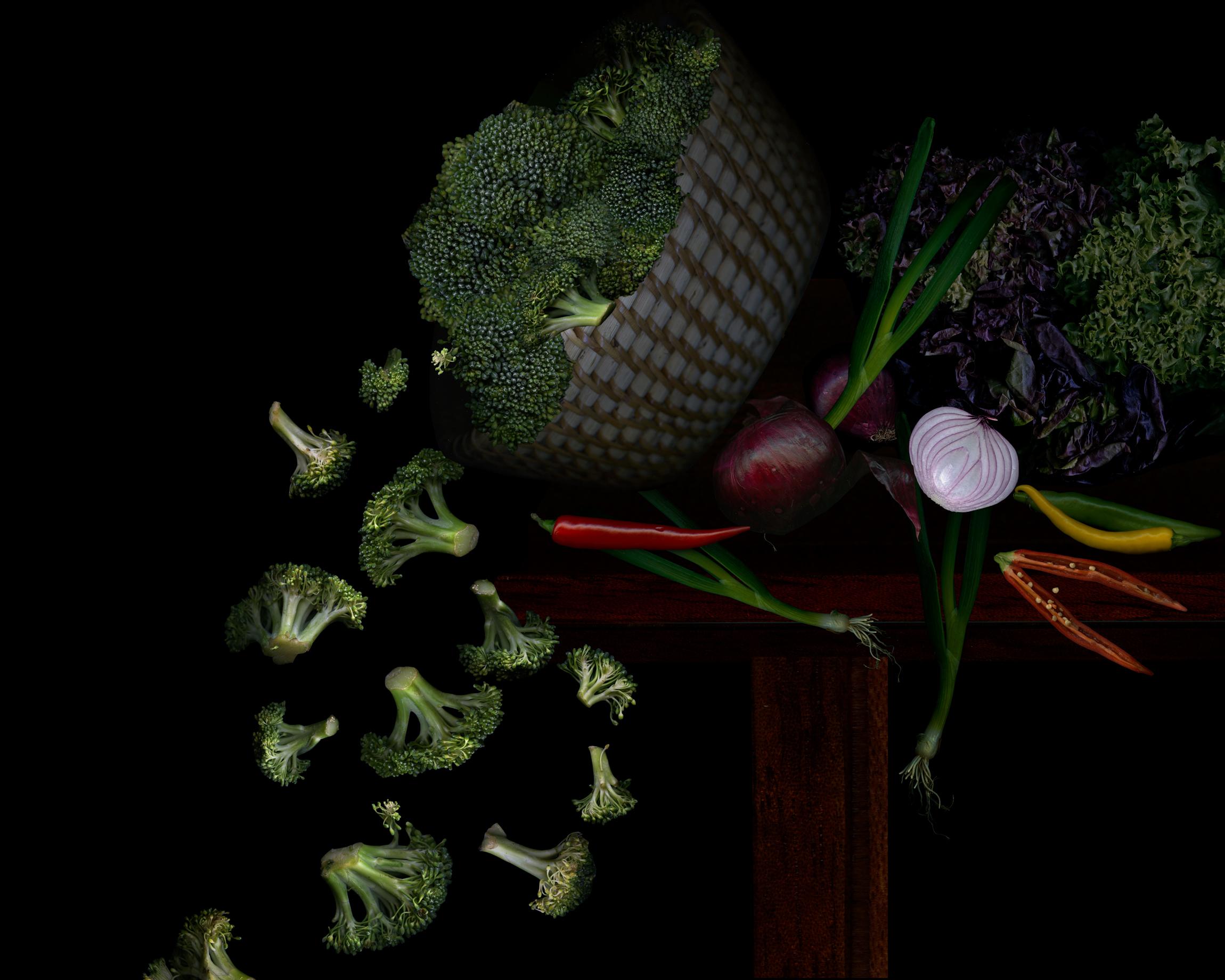 Zoltan Gerliczki Still-Life Photograph - Vegetables from my garden #1 Digital Collage Color Photograph