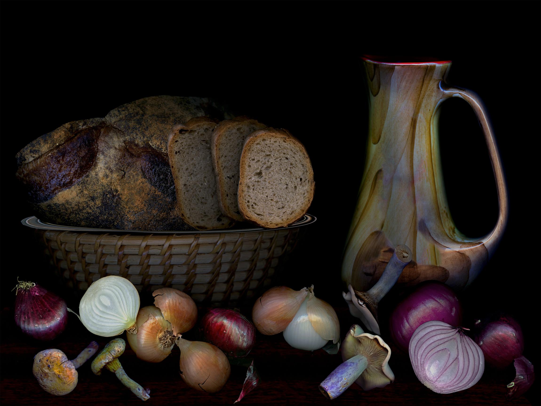 Zoltan Gerliczki Still-Life Photograph – Vegetables from my garden #10 Digitale Collage-Farbfotografie