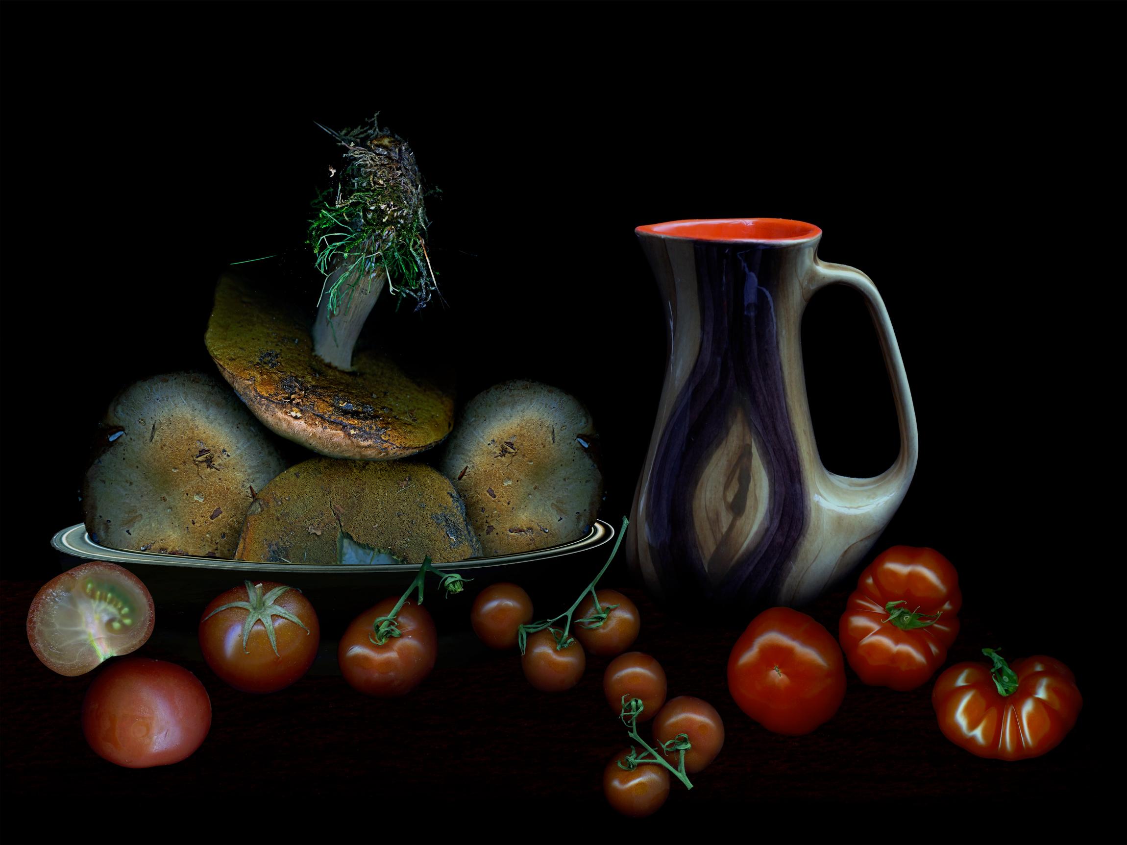 Vegetables from my garden #5 Digitale Collage-Farbfotografie