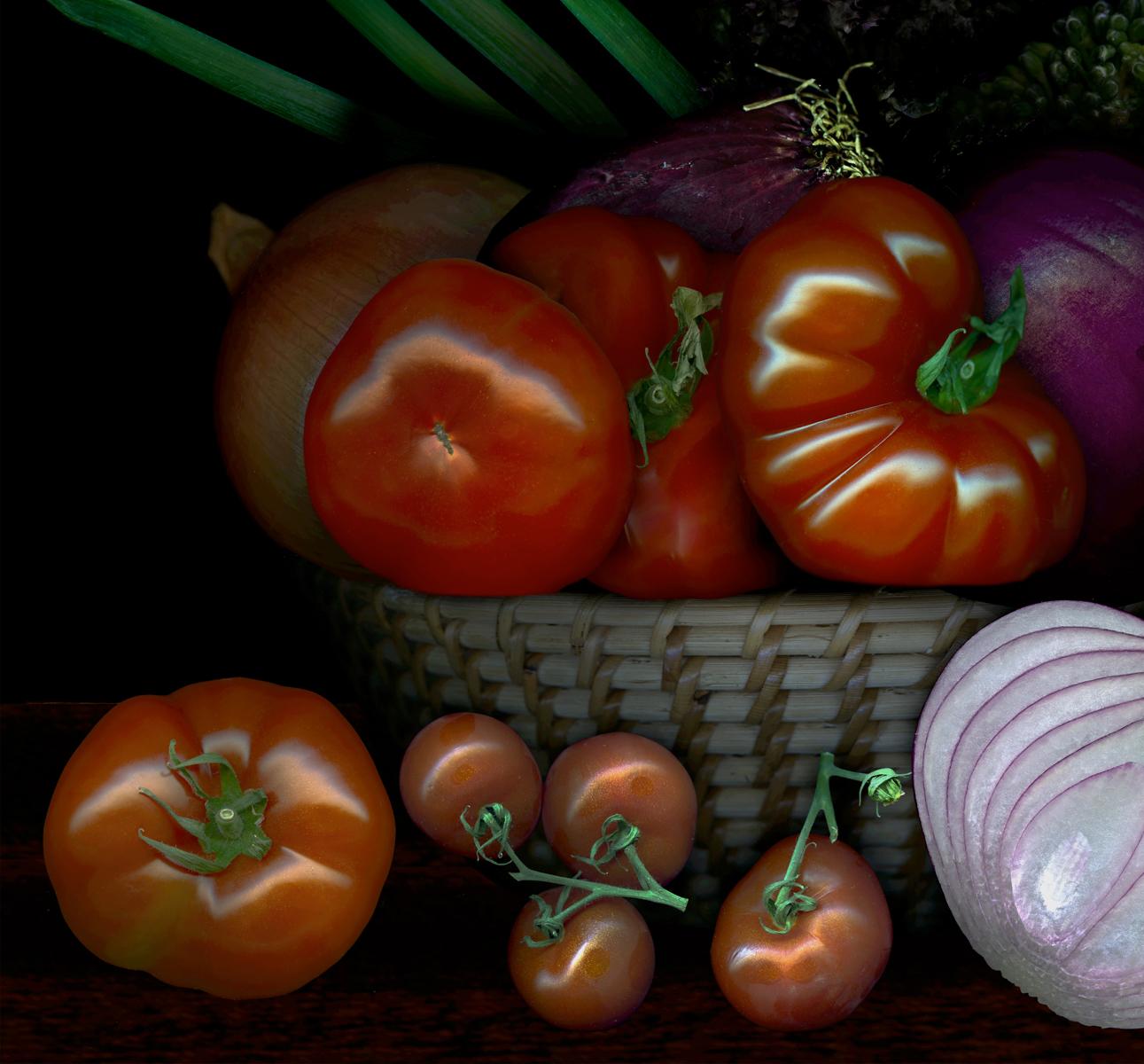 Vegetables from my garden #8 Digitale Collage-Farbfotografie – Photograph von Zoltan Gerliczki