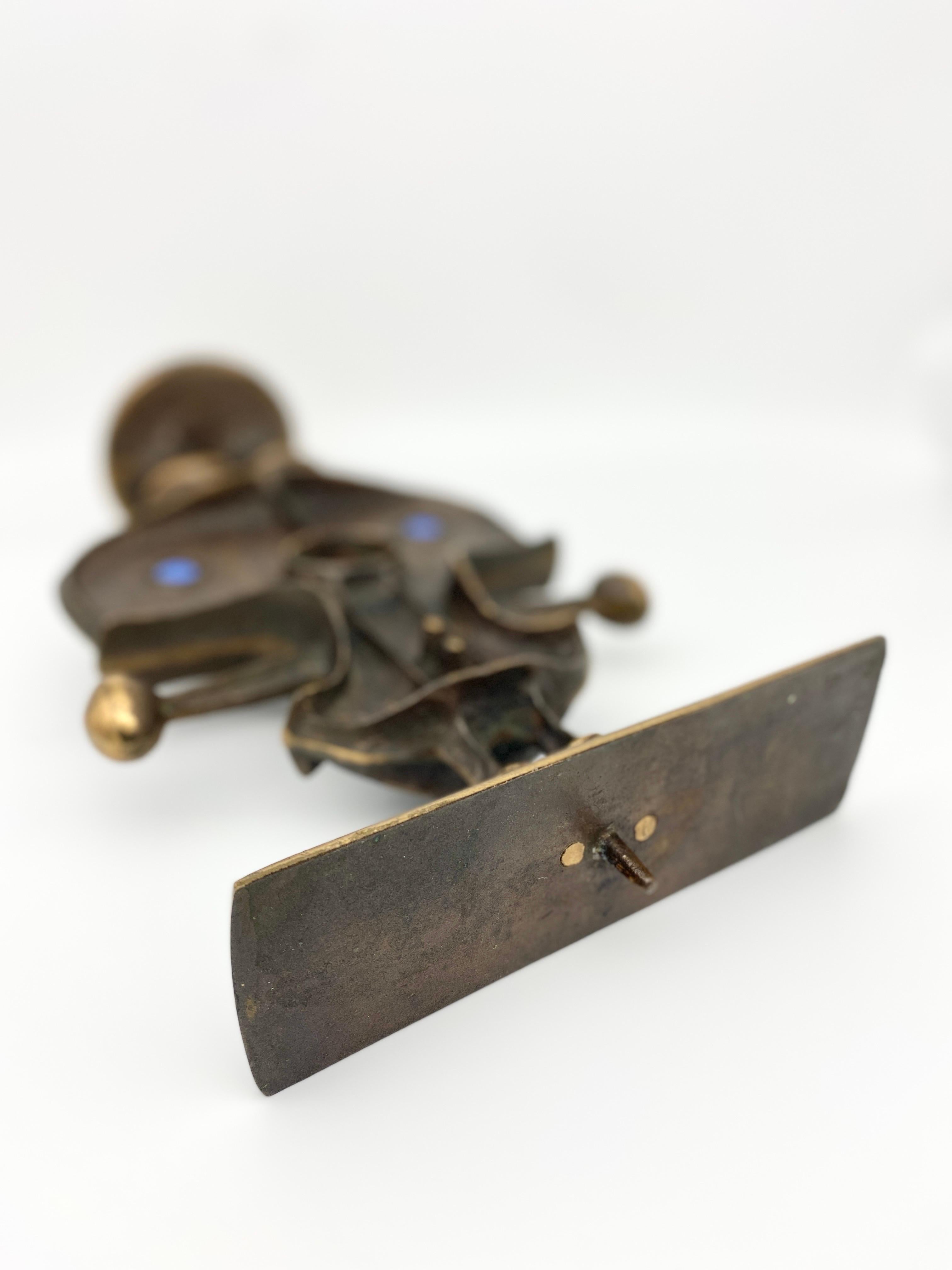 Zoltan Pap Skulpturaler Kerzenständer aus Bronze Zultan Pap Brutalismus Mid Century Modern im Angebot 3