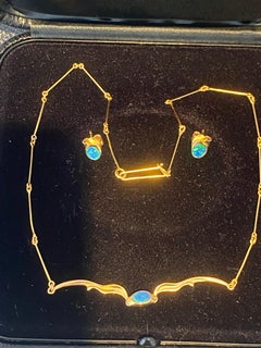 Zoltan popovits opal necklace with earrings
