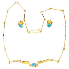 Zoltan popovits opal necklace with earrings