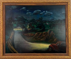 Vintage Coffee Time-American Scene Painting-Cranbrook Academy of Art-Michigan Travel