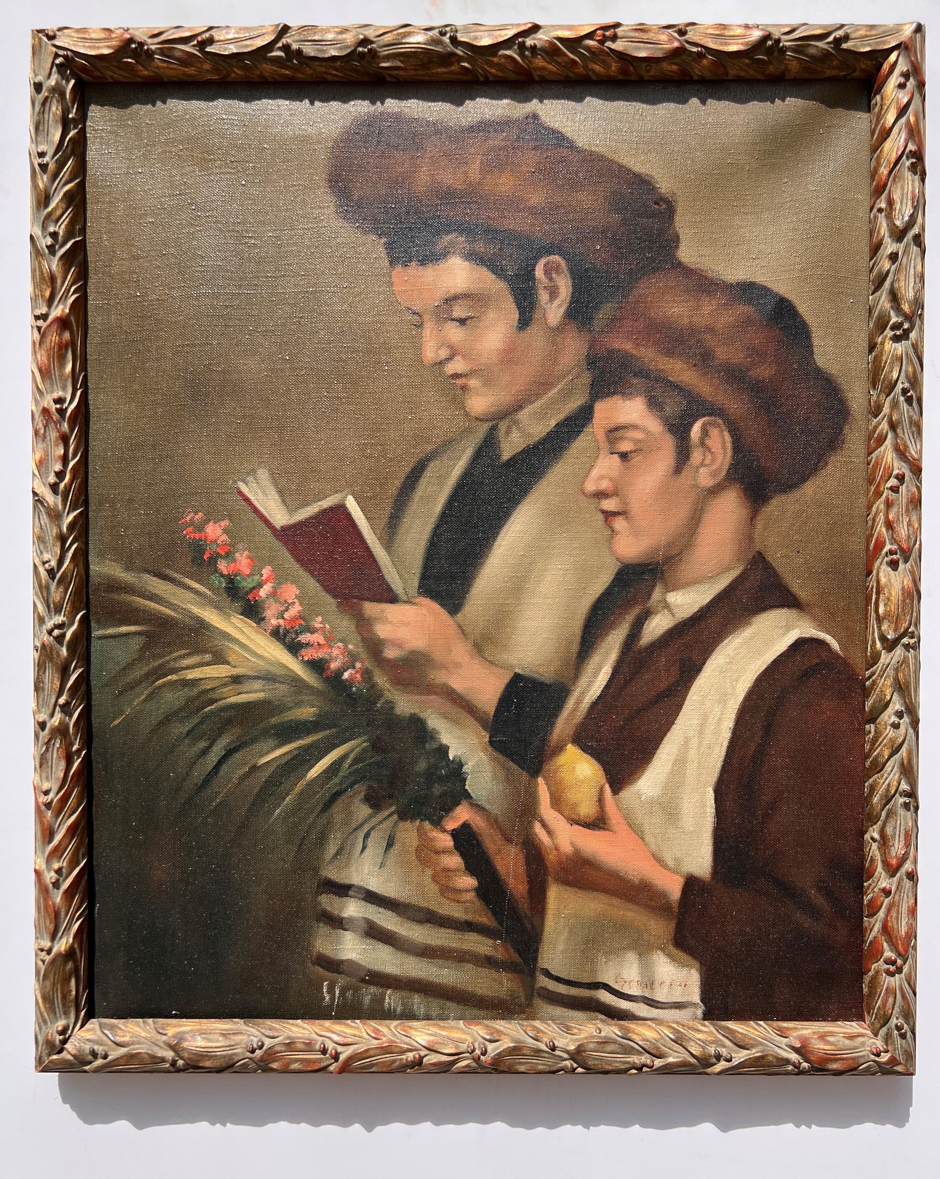 Famoso artista judío-húngaro Zoltan Szemerey 1908-2009 Óleo sobre lienzo en venta 1