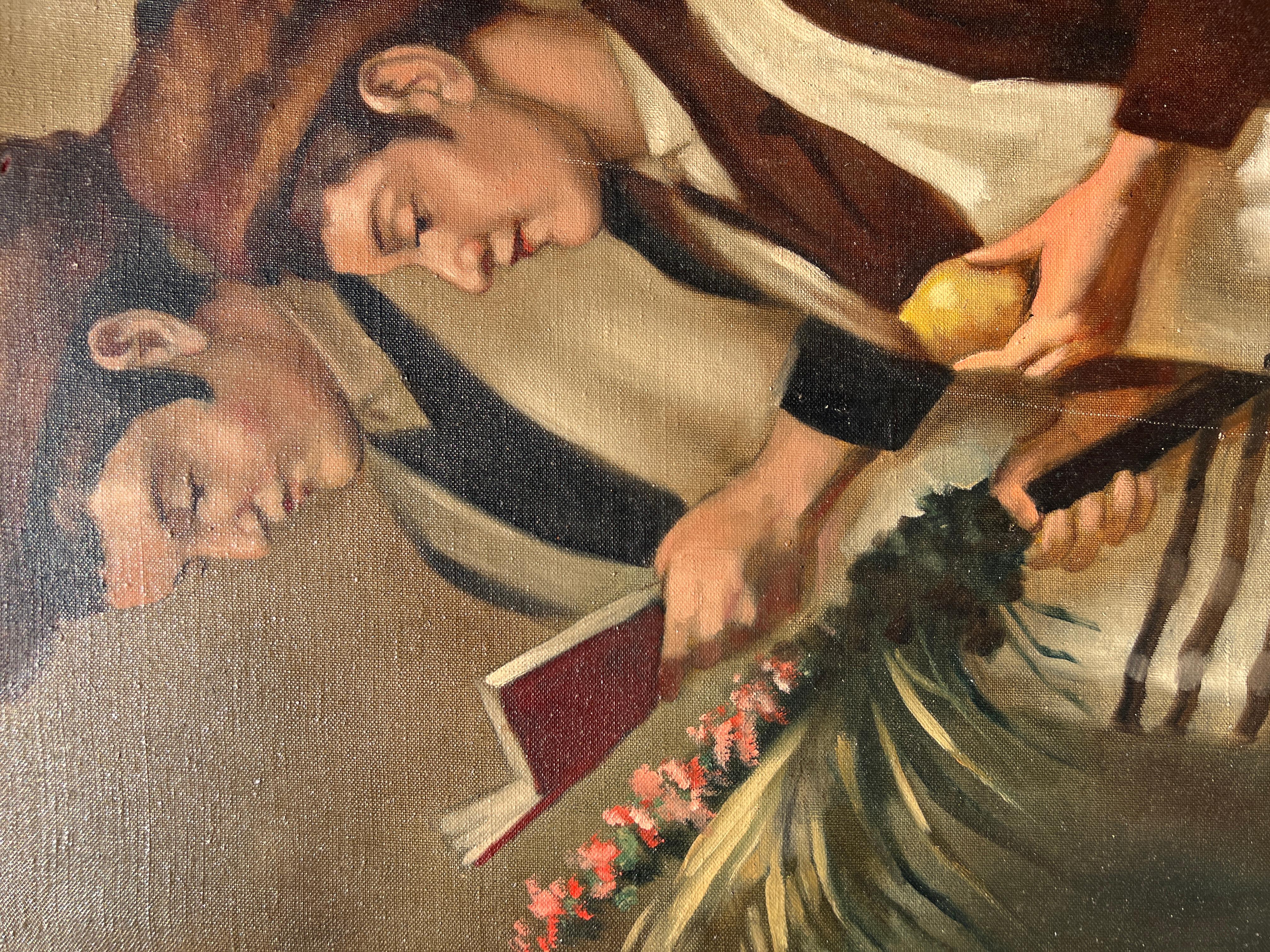 Famoso artista judío-húngaro Zoltan Szemerey 1908-2009 Óleo sobre lienzo en venta 2
