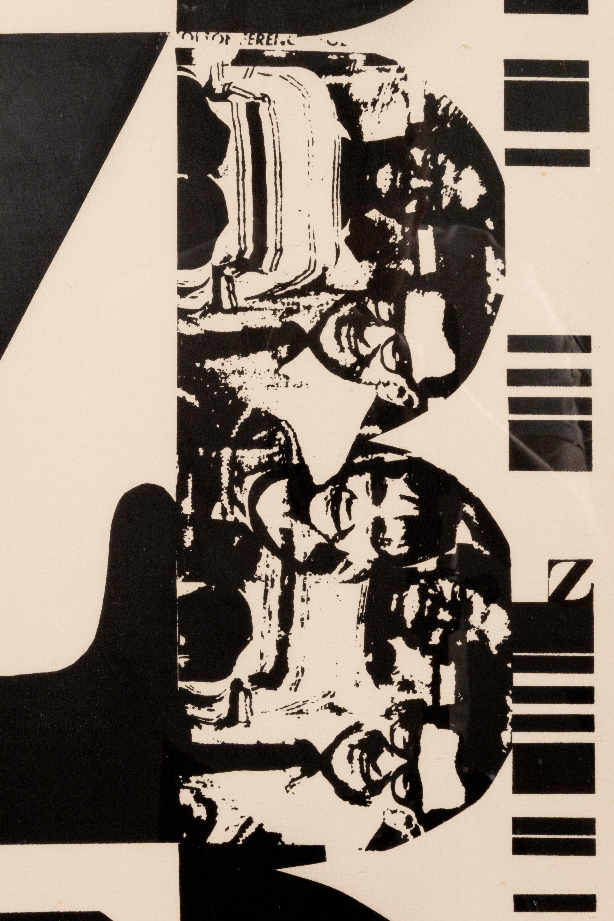 Moderne Zolton Ferency - Signé, 1970 Lithographie Graphique moderne Activiste politique Impression en vente