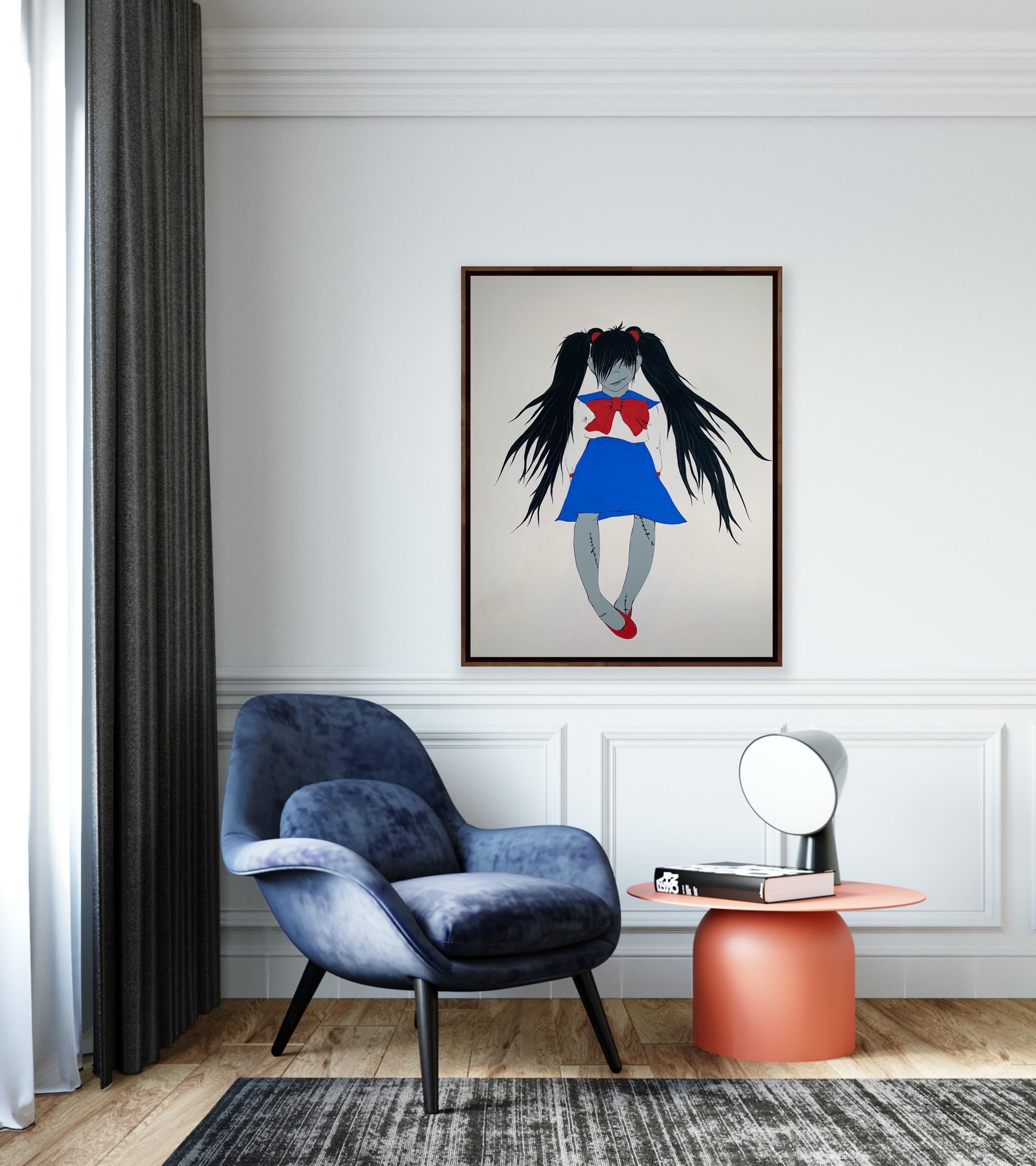 Zombie girl fan of Sailor Moon
100x80cm.Tempera/canvas