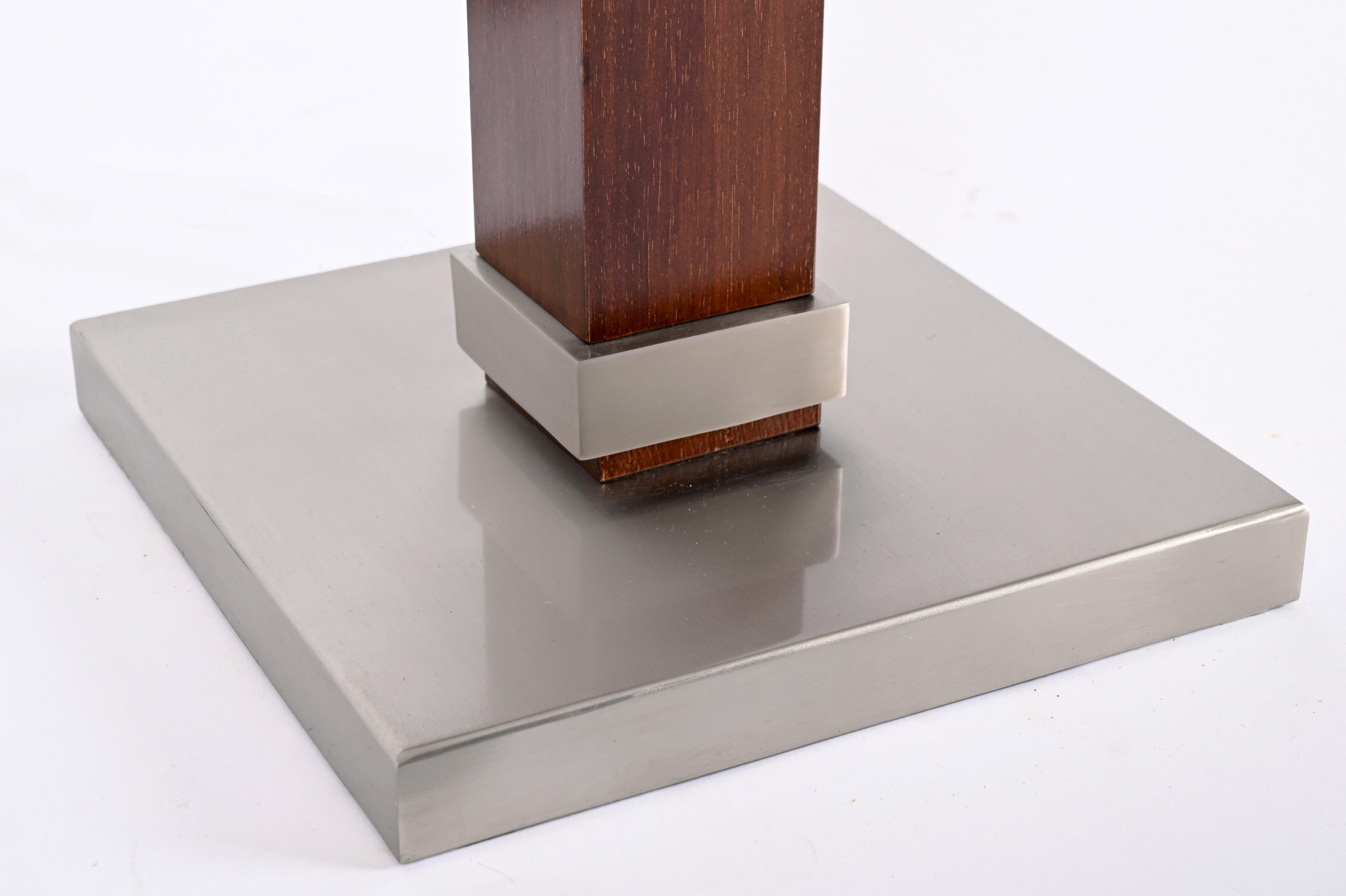 Zonca Voghera Minimal Midcentury Italian Wood and Steel Floor Lamp, 1980s 8