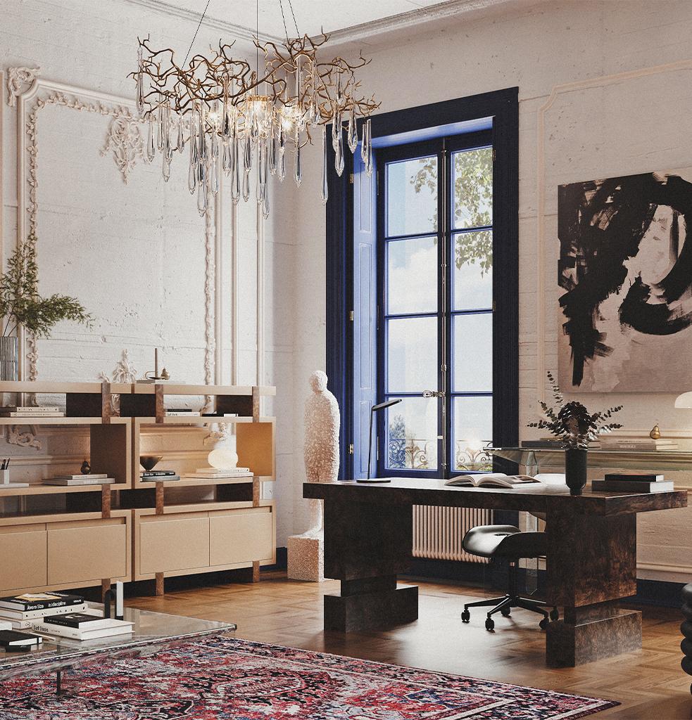 Zone Desk - Walnut Root by Hermhaus In New Condition For Sale In istanbul, TR