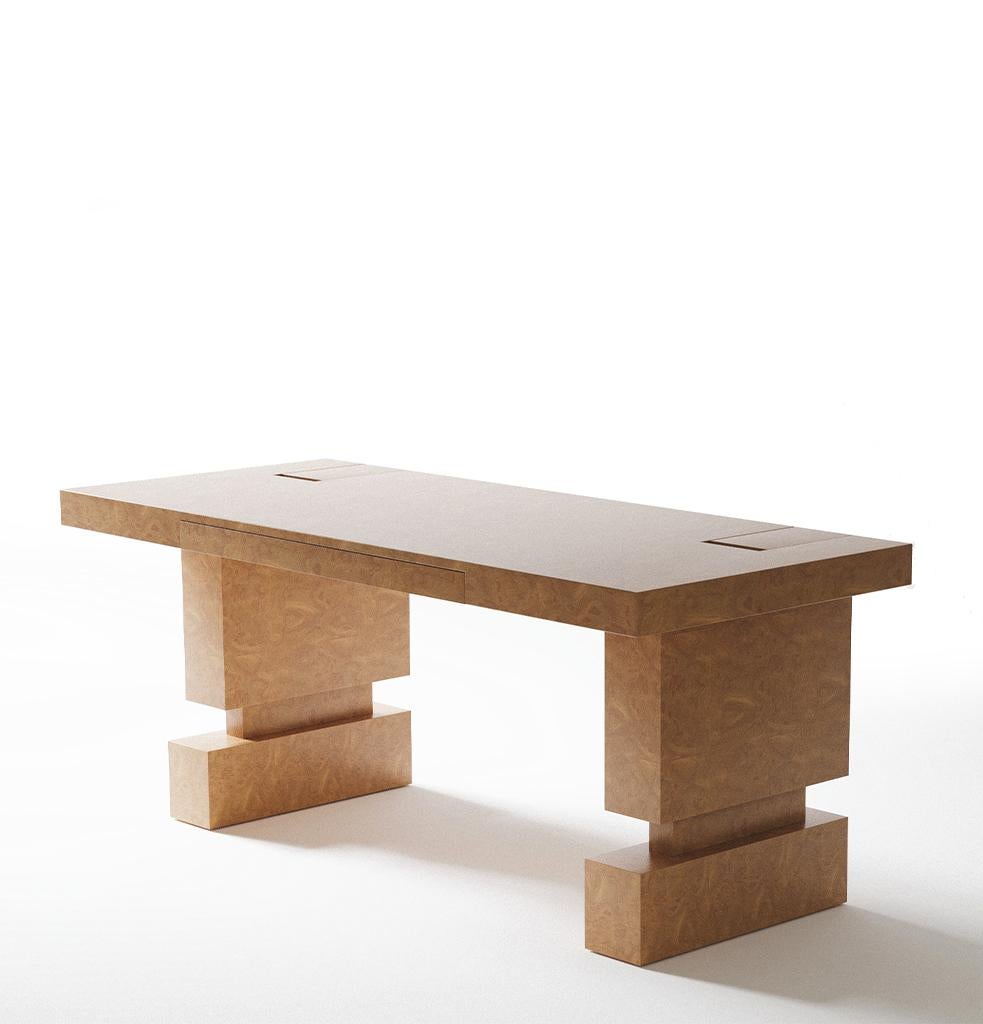 Wood Zone Desk - Walnut Root by Hermhaus For Sale