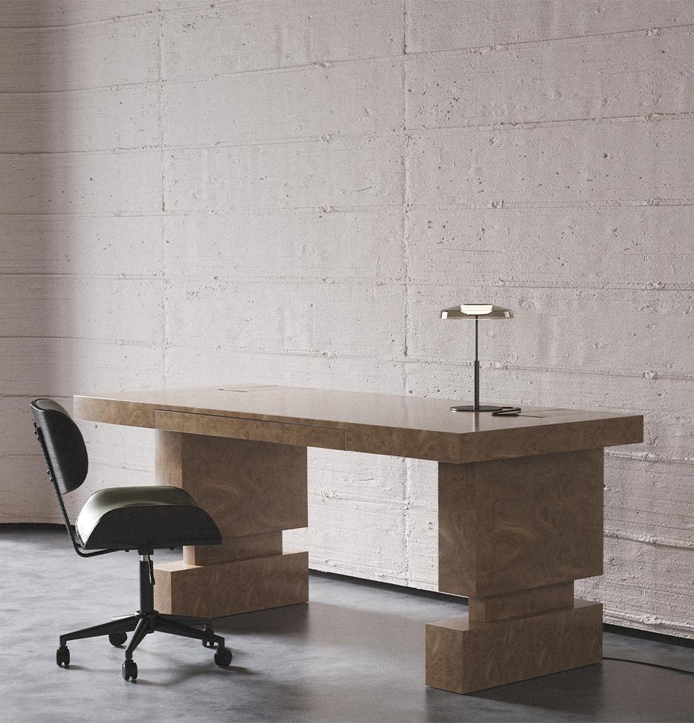 Zone Desk - Walnut Root by Hermhaus For Sale 1