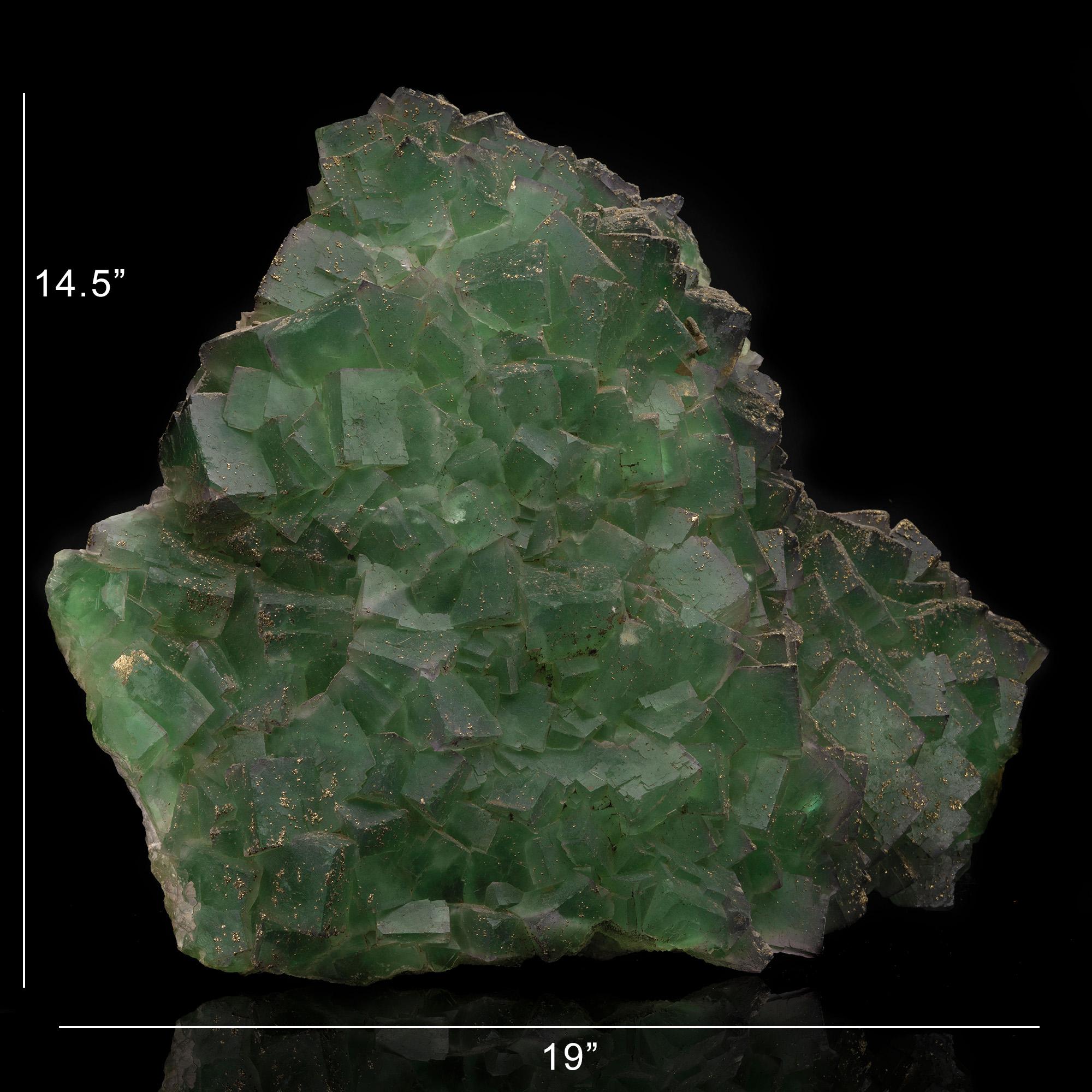 Crystal Fluorite with Pyrite and Chalcopyrite For Sale
