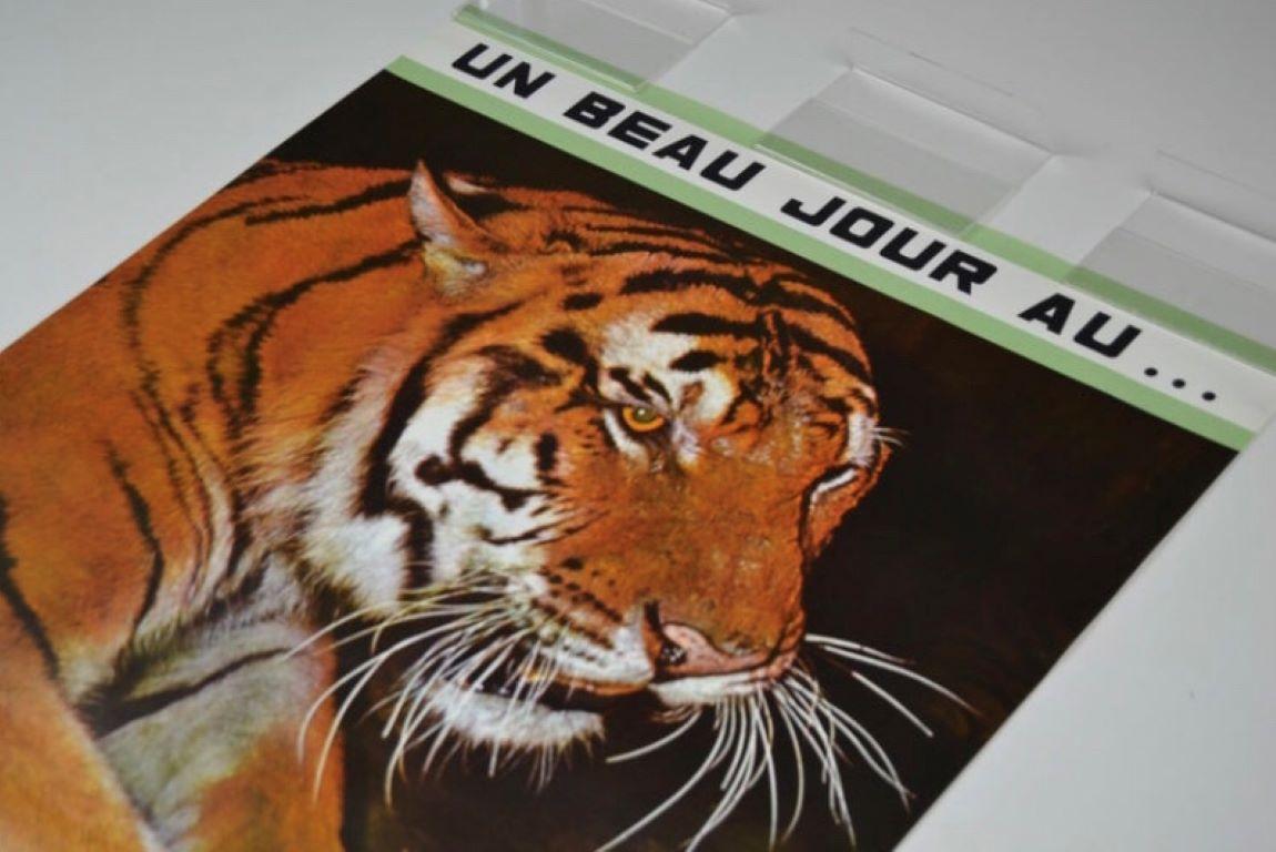 Antwerpener Zoo-Poster mit Tiger, 1960er-Jahre (20. Jahrhundert) im Angebot