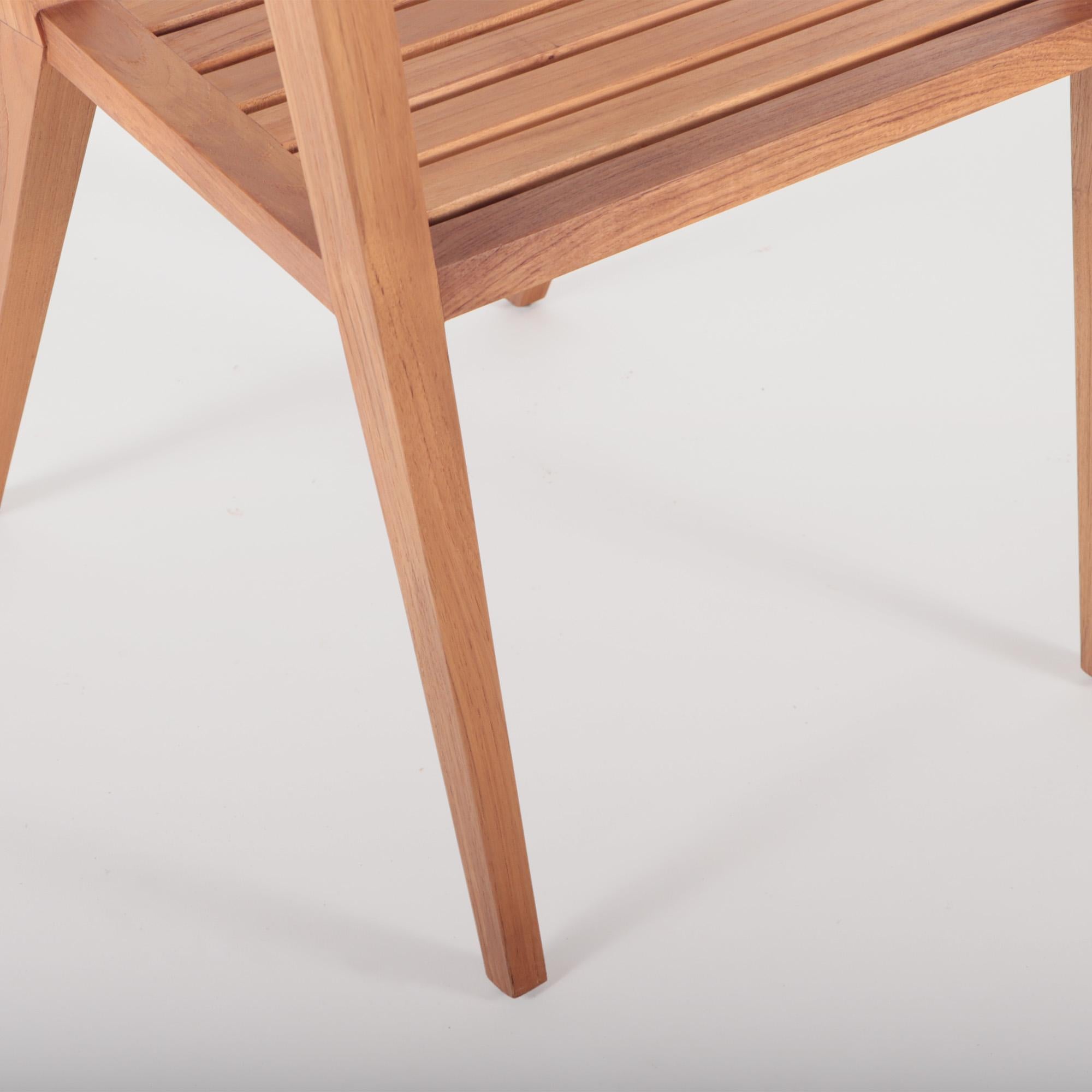 Teck massif huilé d'intérieur « Zoo »  Chaise de salle à manger, par Maximilian Eicke pour Max ID NY en vente 1