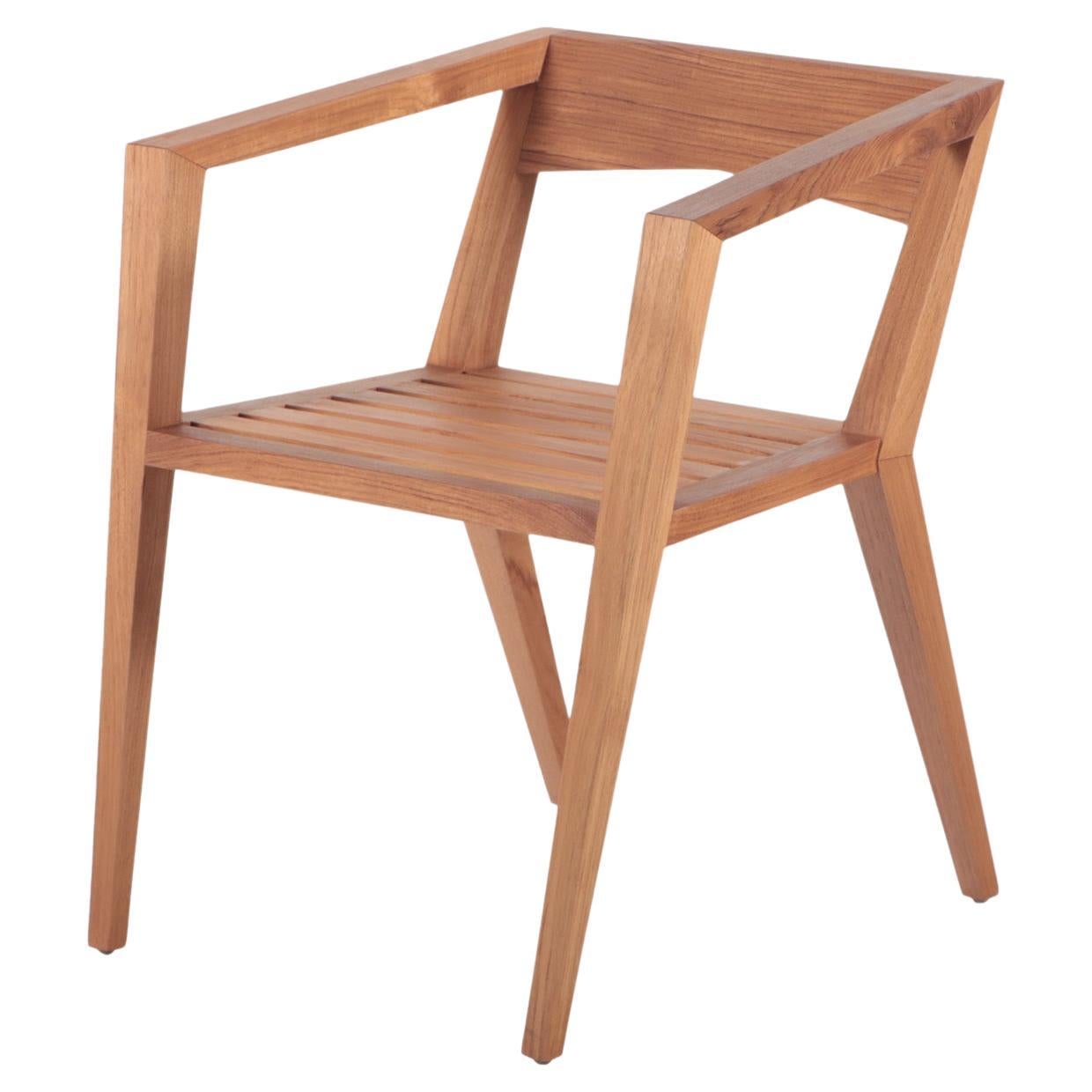 "Zoo" Oiled Indoor Solid Teak  Dining Chair, by Maximilian Eicke for Max ID NY For Sale