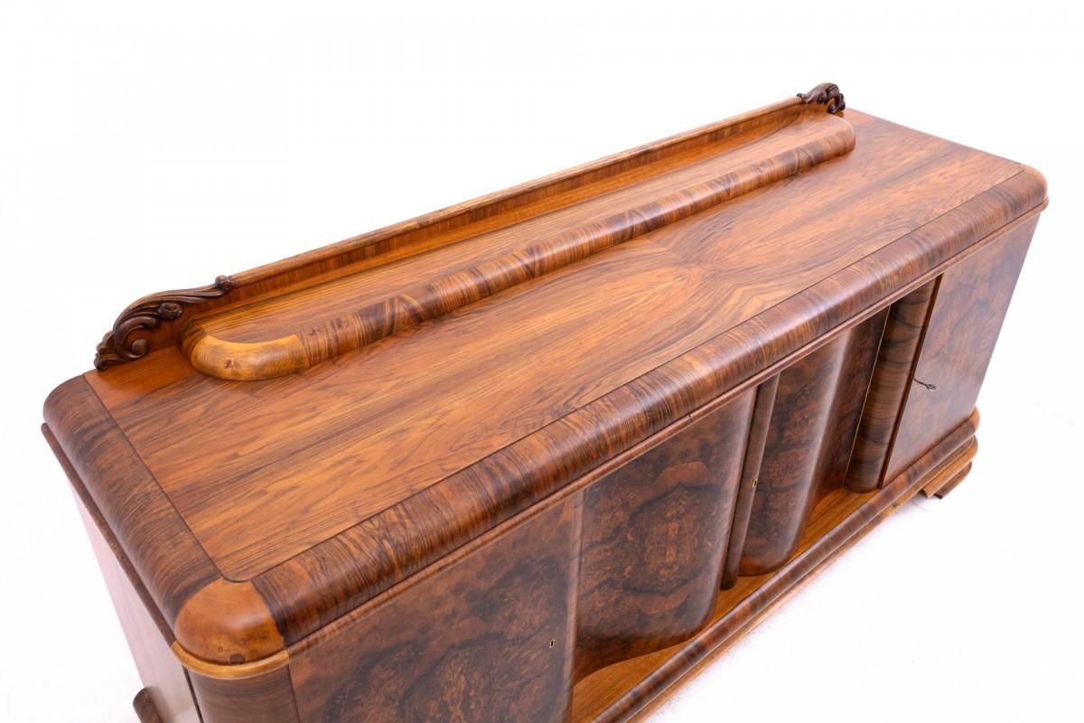 zoom_in Large Art Deco chest of drawers from the 1950s, Poland. After renovatio For Sale 5