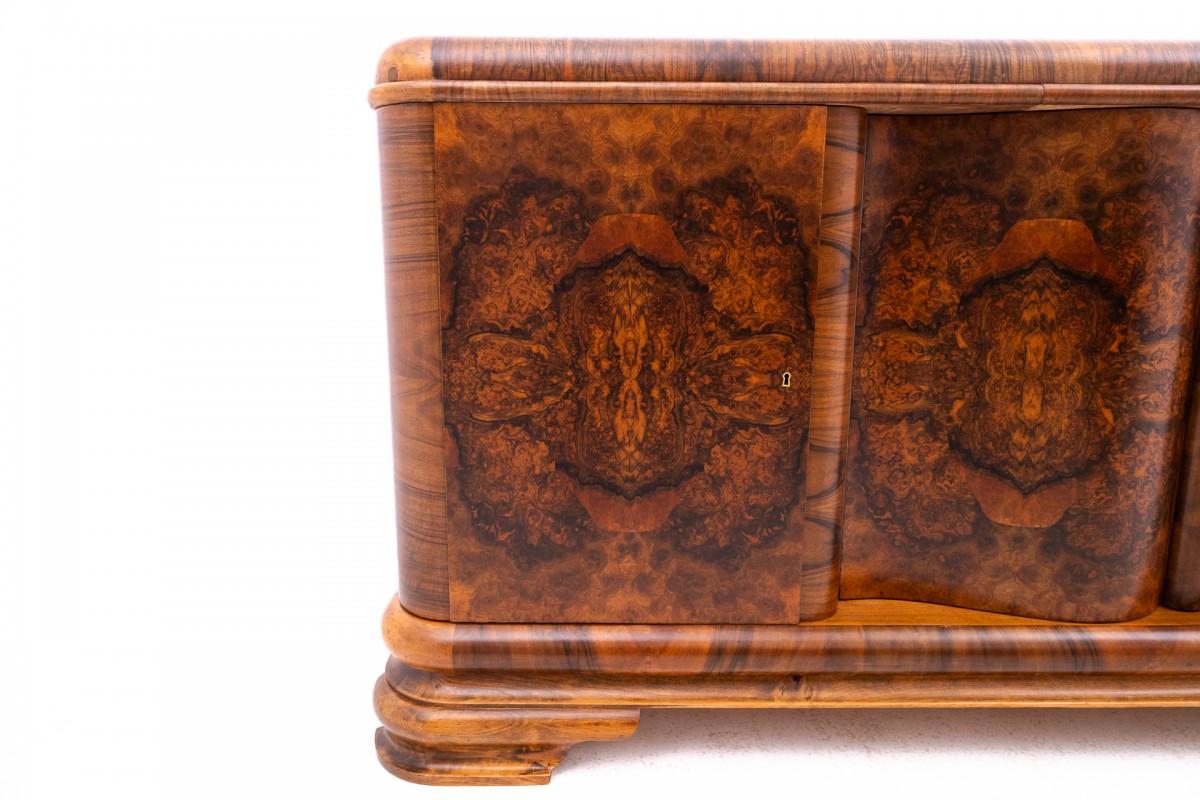 zoom_in Large Art Deco chest of drawers from the 1950s, Poland. After renovatio For Sale 7