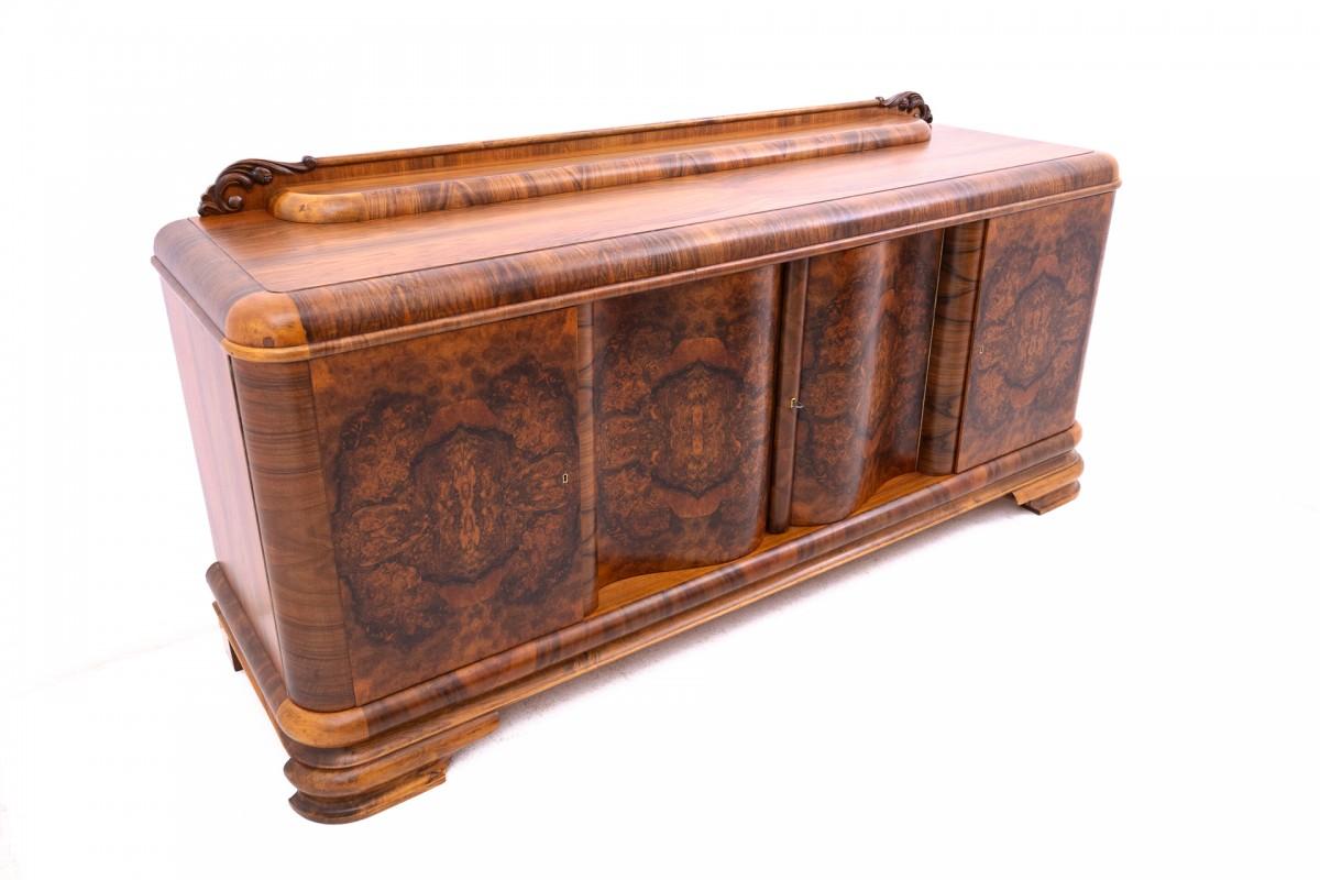 Polish zoom_in Large Art Deco chest of drawers from the 1950s, Poland. After renovatio For Sale