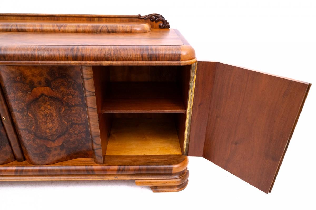 zoom_in Large Art Deco chest of drawers from the 1950s, Poland. After renovatio For Sale 2